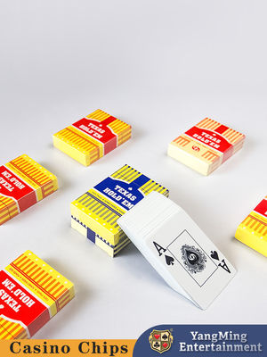 PVC impermeable Torneo de Texas Hold'em Tarjetas de plástico de doble cara Letras grandes congeladas Impresión de cartas de juego