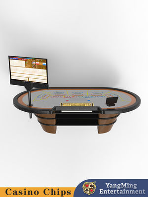 Fabrica de juegos de azar personalizados Baccarat Poker 8 persona Chip inteligente de inducción de la mesa de póquer