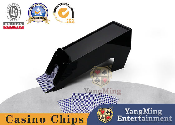 Shuffler negro de la tarjeta del distribuidor autorizado de la tabla del casino del arreglo para requisitos particulares del zapato de los naipes de la cubierta del acrílico 8