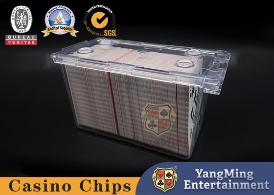 1 - 8 cerraduras libres de acrílico claras de la caja de naipe de la cubierta 300pcs con la manija del metal