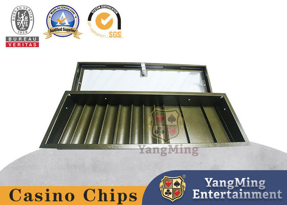 Cuenta de cerámica de Chip Trays Blackjack Gambling Table Chips Single Layer Convenient To del póker color plata grueso de 8 filas