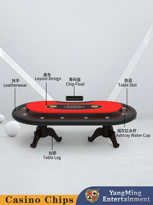 Mesa de póquer de piernas de tigre de madera sólida juegos de póquer de entretenimiento mesa especial del torneo de Texas