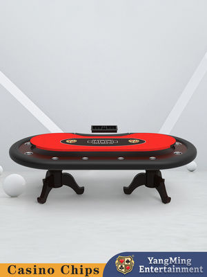 Color de madera original Diseño de madera sólida Piernas de garra de tigre personalizadas Mesa de póquer Texas Hold'em Mesa de juego de póquer Club