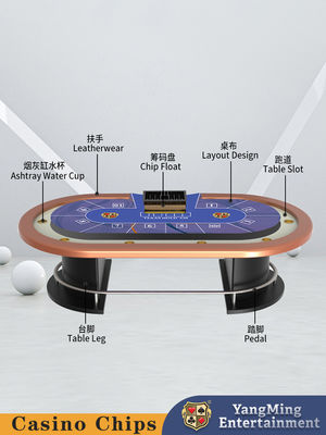 Barras de metal medio redondas Protector Mesa de póquer Texas Hold'em Entretenimiento Club de ocio Mesa de juego de póquer