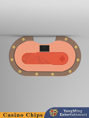 Deluxe personalizado de pierna de metal oval mesa de póquer casino de Texas juego de entretenimiento casual mesa de póquer