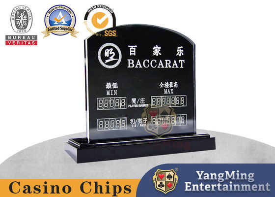 Factory Dedicado Custom LED Electrónico Tabla Límites Signo Casino Club Tabla Linterna Acrílico Escultura Apuesta Signo Dragón Tigre Tablas de juego Juegos