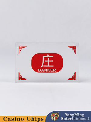 Estilo del sudeste asiático Baccarat Poker Mesa de juego Casino Banquero personalizado Jugador gana el botón del distribuidor