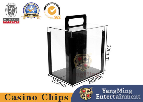 Fabrica de venta al por mayor tamaño personalizado 1000 pcs 40mm Chips Carrier Poker Chips Case Clear Acrylic Poker Chip Carrier Box