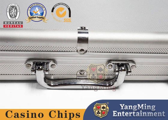 Póker superior Chip Set Texas Hold de los accesorios del juego del casino del PDA ellos caja de aluminio de plata de las tarjetas