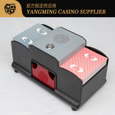 2 mazos de batería de doble propósito de Poker Shuffler Baccarat Texas Juego de diversiones Shuffler de mesa