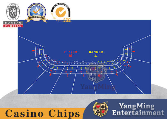 10 jugadores ningún mantel impermeable azul Texas Dragon Tiger Entertainment Layout por encargo del juego de póker del bacará 4