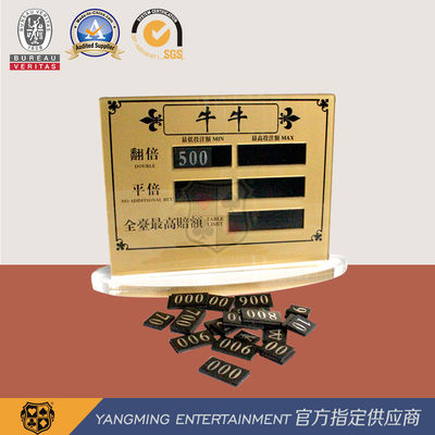 7 Colores Logotipo de escultura acrílica Casino Dragon Tiger Tablero de aviso Mesa de póquer Usada en la luz de la mesa de juego