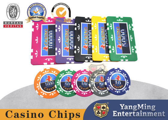 760 PC ocho coronan las etiquetas engomadas de Estados Unidos Anti-que falsifican la base Clay Chips Texas Hold del ABS de Chip Set ellas los microprocesadores