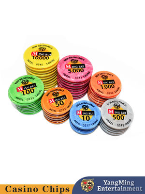 Suministro al contado Chip RFID acrílico con patrón de concha con UV independiente Anti-falsificación Juegos de mesa de póquer Baccarat