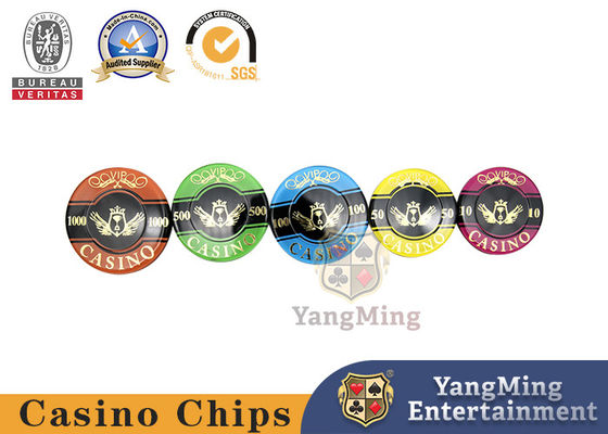 760 pedazos de acrílico de la Dos-capa ULTRAVIOLETA detectan la Anti-falsificación de Chip Set Texas Black Jack Chip Set plástico de sellado caliente