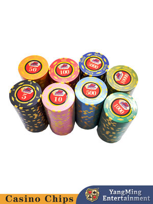 Venta de acciones EE.UU. ABS Texas Hold'em Digital Adhesivo Chips Casino Juego de entretenimiento Conjunto de fichas de escritorio