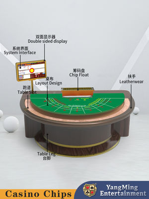Mesa de póquer de madera de lujo de pie semicircular de baccarat de estilo sudeste asiático