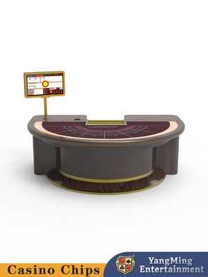 Mesa de casino de alto nivel de madera sólida de pie semicircular Baccarat Mesa de entretenimiento Ocio Mesa de juego de póquer