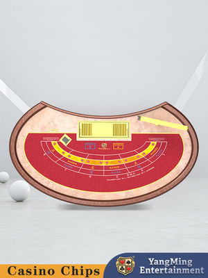 Venta al por mayor personalizada de cuchillo oval Lucky Six Mesa de Texas Baccarat Casino Poker Mesa de juego