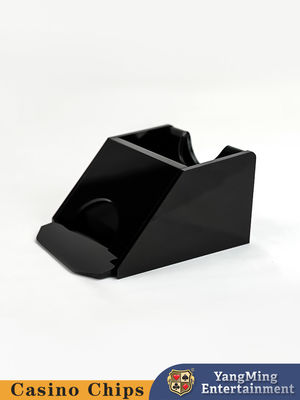 Todo negro de plástico Texas Hold'em 1 Deck Dealer zapatos para los juegos de póquer Club Casino