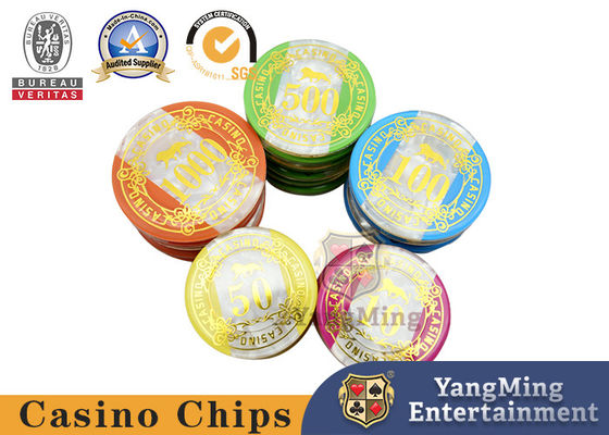 Conjunto de fichas de póquer de plástico acrílico 760pcs Traje de casino para casino 5 - 8 jugadores en caja de fichas de aluminio de plata