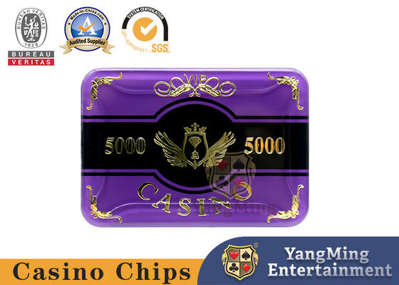 El bacará Chip Set High Temperature Gold de acrílico plateó el microprocesador del juego de tabla del póker