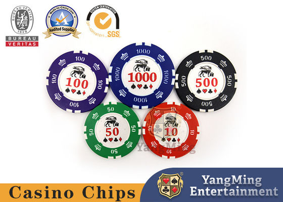 760 Pieces Of American Iron Core Clay Chip Set Clay Frosted Sticker Chip Texas Anti-Falsificación Chip Juego de Monedas Factory Spot