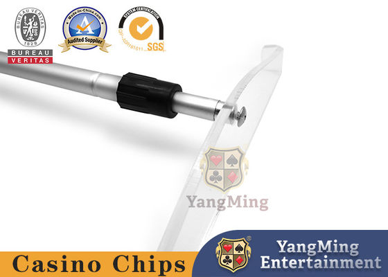 Tabla de juego Chips Casino Game Accessories 2 de la rueda de ruleta - póker de aluminio Chip Rake del telescopio de la sección