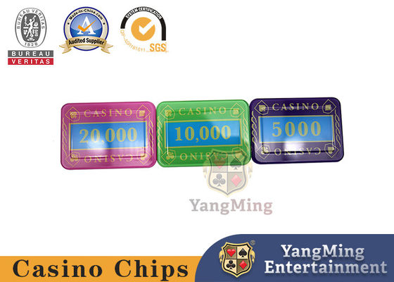 Casino Crystal Poker Chips Set Lucency Acrílico 730 PCS juego de plástico Con En la caja de aluminio