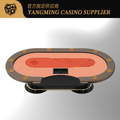 Mesa de póquer de Texas Hold'em con pies de metal recientemente mejorada para torneos internacionales de póquer de casino de Texas Hold'em