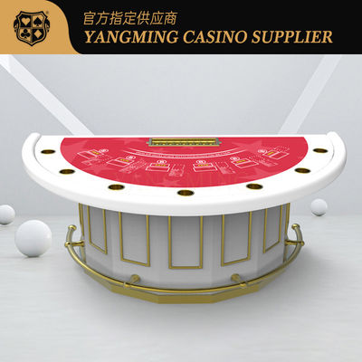 Mesa de póquer de casino de blackjack mejorada de lujo de diseño personalizado de barra media redonda protector de mesa de póquer