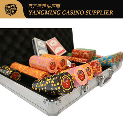 Texas Hold'em Poker Club 600 piezas Chips de arcilla conjunto ABS Chips de póquer
