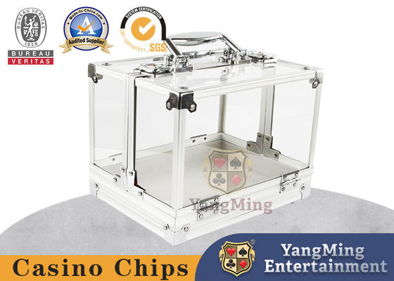 Aluminio 600 Yard Bloqueo de la caja de chip Casino Club de juegos recreativos de mesa de la caja de chip