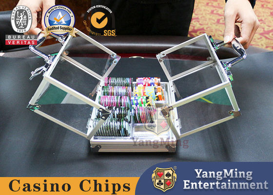 Fabrica de aluminio de stock 600 yardas de bloqueo de la caja de chip Baccarat Texas Casino juego de póquer de la caja de chip