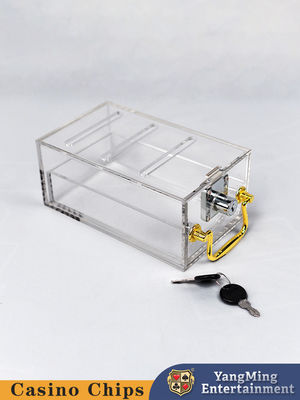 Caja de corte de acrílico de 8 cubiertas con cerradura Caja de corte de juego casual de casino baccarat