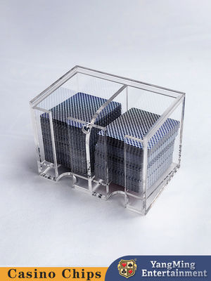 Fabrica personalizada de acrílico espesado de cristal 8 cubierta de descarte Baccarat Casual de juego de mesa de descarte