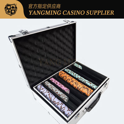 Texas Hold'em Plata Blanco Aluminio Tote Chip Caso Casino Club Casual Juego de póquer Chip Caso