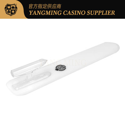 Logotipo de fábrica personalizado Pala de cartas de póquer blanco Casino Baccarat Juego de póquer Pala de cartas
