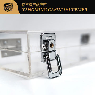 Venta al por mayor personalizada Acrílico transparente bandeja de bloqueo de chip Baccarat Casino juego de póquer Mesa de arriba bandeja de chip