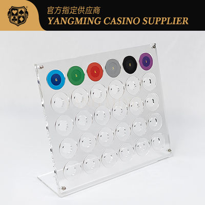 30pcs 40mm Acrílico Chip Rack para el Casino Custom Roulette Mesa Chips Display