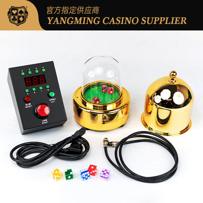 Alta Calidad Mayorista Oro Eléctrico Smart Dice Cup Set Baccarat Juego de azar Tamaño de Tarjeta Juego de Mesa Dice Cup Set
