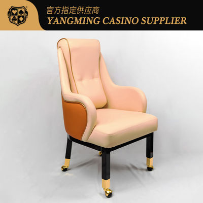 Macao Wynn Hotel personalizado Baccarat Texas Club Silla del jugador con ruedas