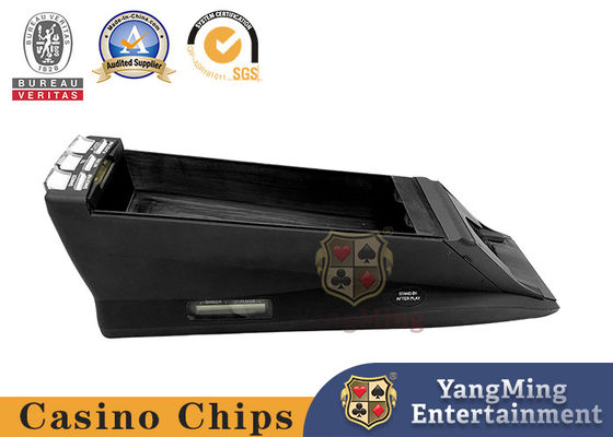 Todo Negro Código de Barras Laser 8 Deck Poker Distribuidor Electrónico Para Torneos Internacionales Estándar Zapatos Inteligentes Shuffle