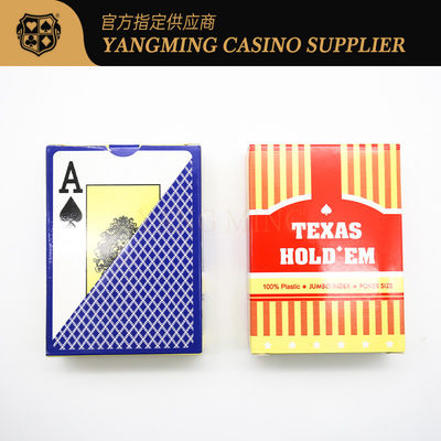 Rojo y Azul 100% de PVC de plástico impermeable cartas de póquer Texas Hold'em Club de juego de cartas