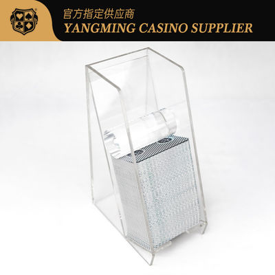 Venta al por mayor de contenedores de desechos de acrílico totalmente transparentes para el juego de póquer del Baccarat Club de Juegos de azar