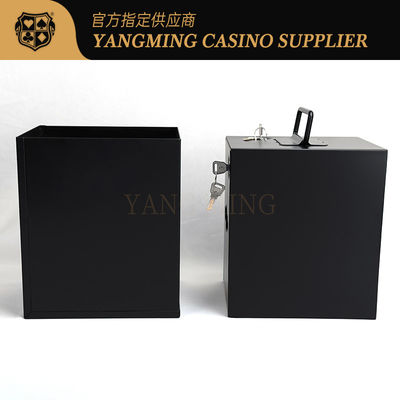 Caja de apuestas de casino de venta caliente Accesorios Caja de dinero de metal de hierro grande con cerradura para juegos de póquer de juego de casino