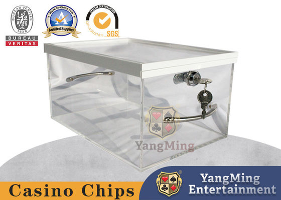 Factory Custom Luxury Playing Cards Dispose Holder Full Transparent Acrylic Cards Cash Cartera portátil en caja de envío