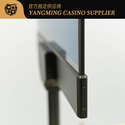 Software ultra fino de la tabla del casino del bacará de 27 pulgadas con la pantalla de visualización echada a un lado doble en oro
