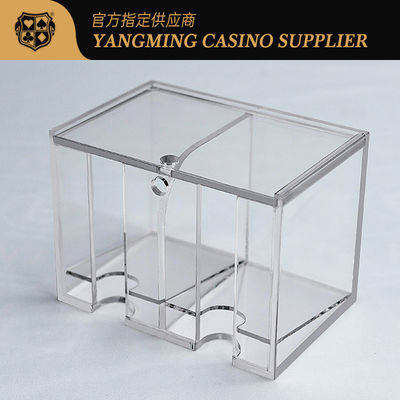 8 mazos de acrílico transparente portaborradores con la parte superior de la mesa de juegos de póquer Baccarat
