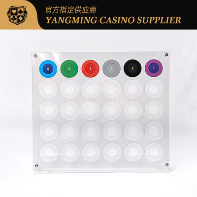30pcs 40mm de diámetro Roulette agujeros Acrílico fichas de póquer pantalla soporte de póquer soporte de fichas